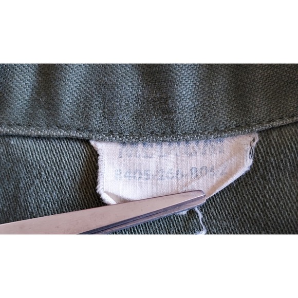 Vintage 60s US Army Trooper Fatigue‎ Vietnam Field Cotton Utility Shirt Medium - Picture 13 of 16